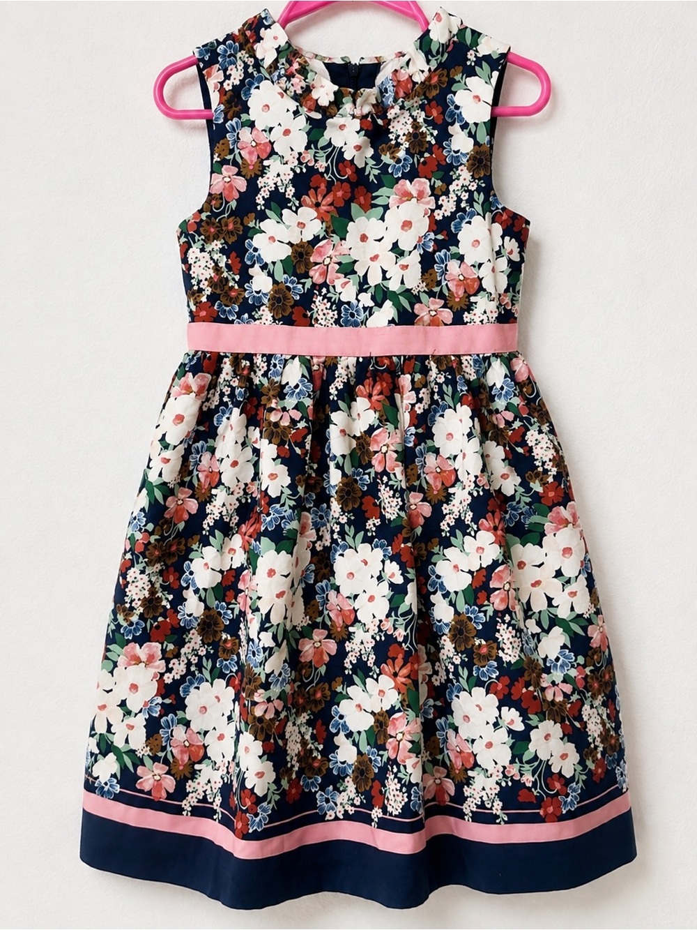 Floral with Pink Accents janie and jack dress Navy Blue Floral Sleeveless Sz 3T